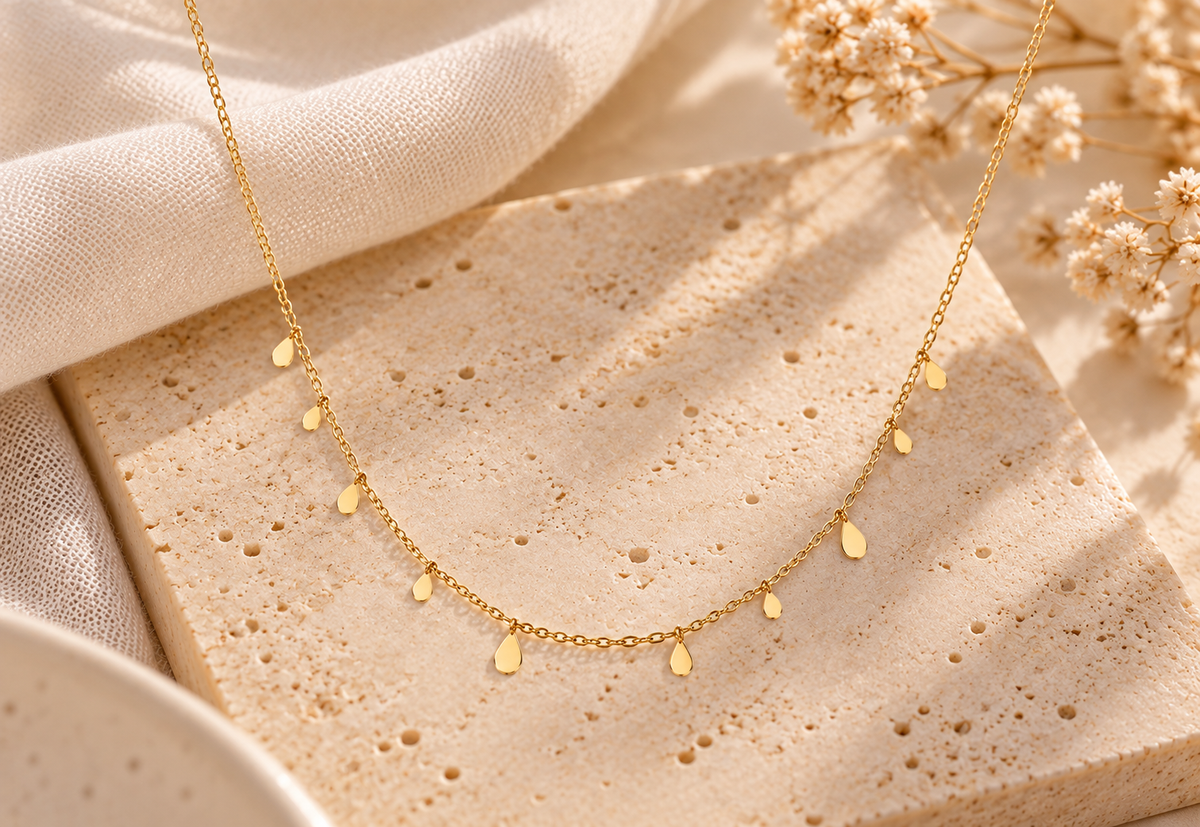 Golden Dewdrop Necklace