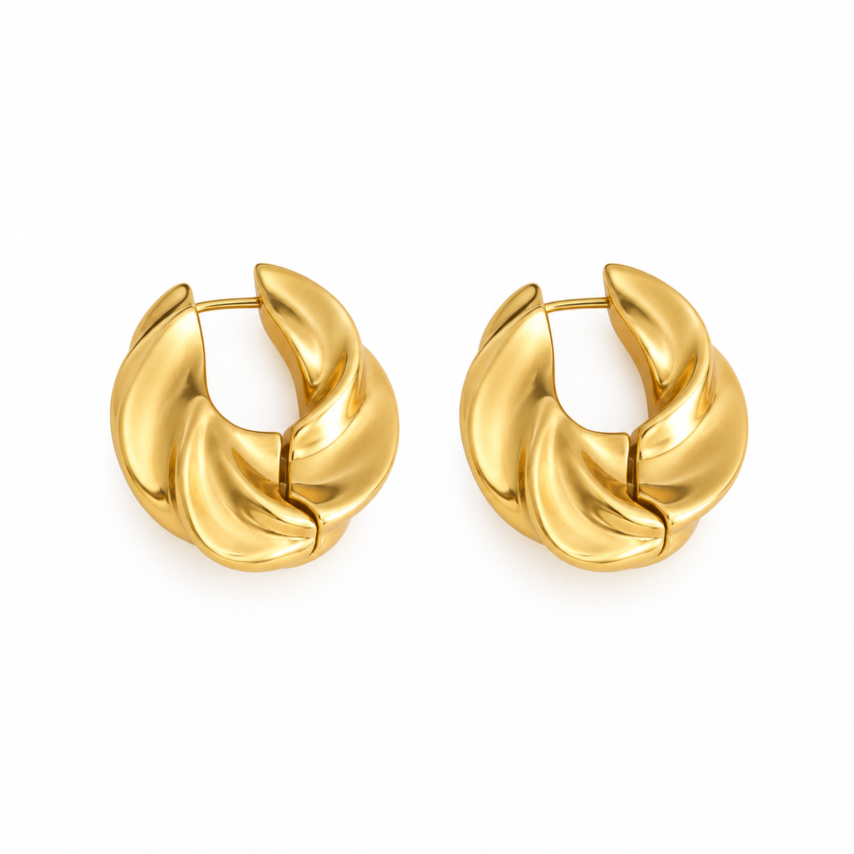 Solene Twisted Hoop Earrings