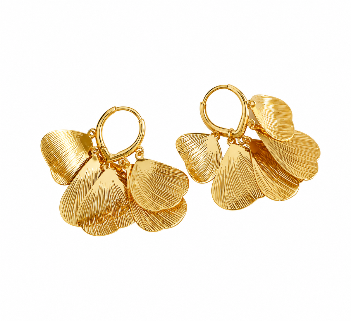 Layered Petal Drop Earrings