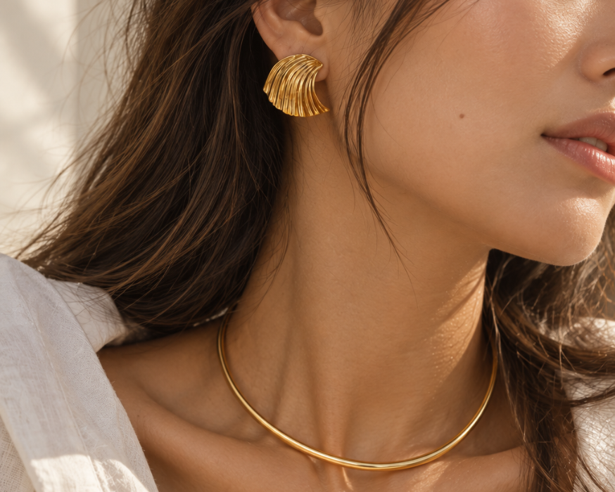Golden Shell Earrings