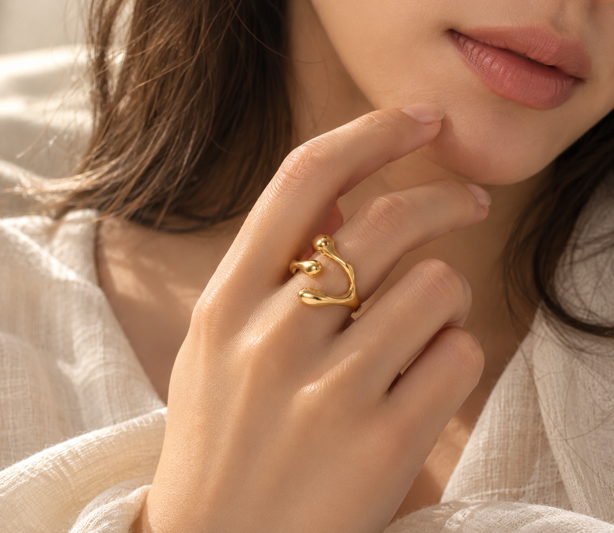 Flowing Adjustable Ring