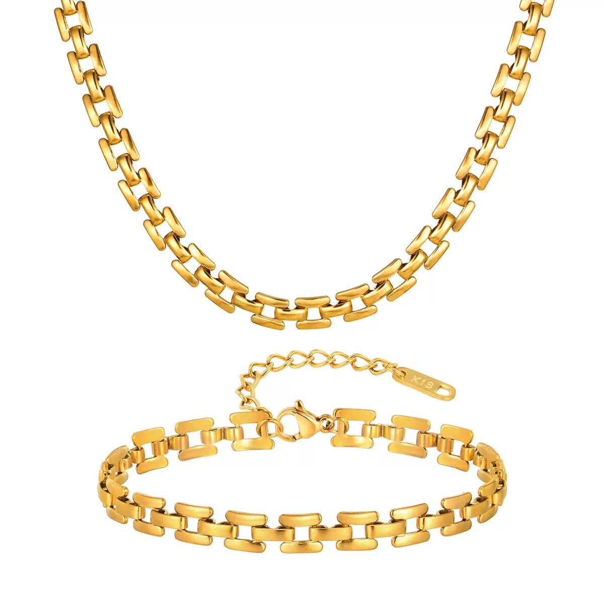 Golden Rhythm Link Necklace